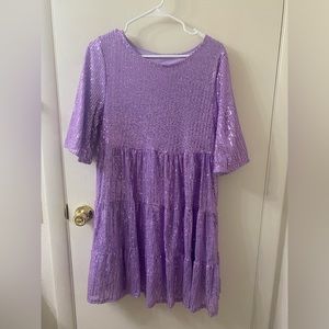 Sequin purple dress